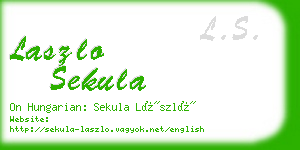 laszlo sekula business card